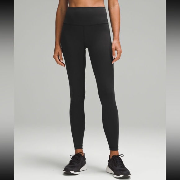 Lululemon Black Wunder Under 28” High Rise Leggings - Picture 1 of 4